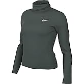Women's Therma-FIT Element Swift Turtleneck Running Top (338 - Vintage Green/Reflective Silver)