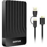 YOTUO Portable External Hard Drive Storage Expansion Mobile HDD USB 3.0 for PC, Mac, Desktop, Laptop, PS4, PS5, Xbox One X/S, Xbox 360, Xbox Series X/S, Office & Game (Black, 500GB)