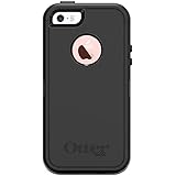OtterBox DEFENDER SERIES Case for iPhone SE (1st gen - 2016) and iPhone 5/5s ONLY - Retail Packaging - BLACK (77-54888)