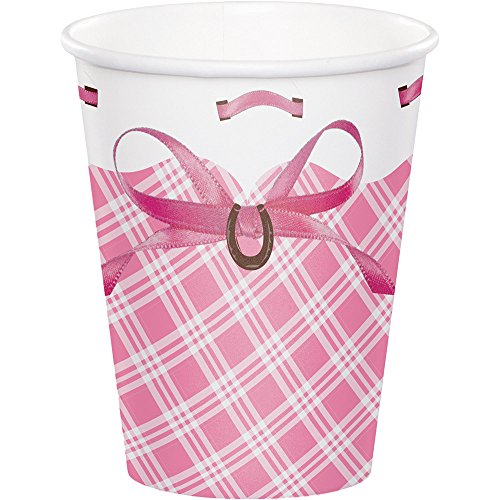 Heart My Horse Party Supplies Pack Serves 16: Dinner Plates, Luncheon Napkins, Cups, Table Cover and Birthday Candles