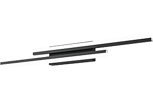 PRESDE 40inch Dimmable Bathroom Vanity Light Fixtures Over Mirror Black Modern LED Vanity Lighting（Cold White 6000K）