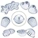 Caydo 6 Set 6 Style DIY Metal Bath Bomb Mold with Shell Shape, Hemispheres, Heart Shape, Starfish Shape, Scallop Shape, Flower Shape for Crafting Your Own Fizzles (Each Including 2 Pieces)