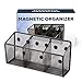 Magnetic Pencil Holder Organizer - Perfect for Locker Refrigerator Whiteboard Office Fridge - Metal Mesh Pen Cup for Accessories Marker Eraser Chalk Supplies - Strong Magnet Storage Bin Basket