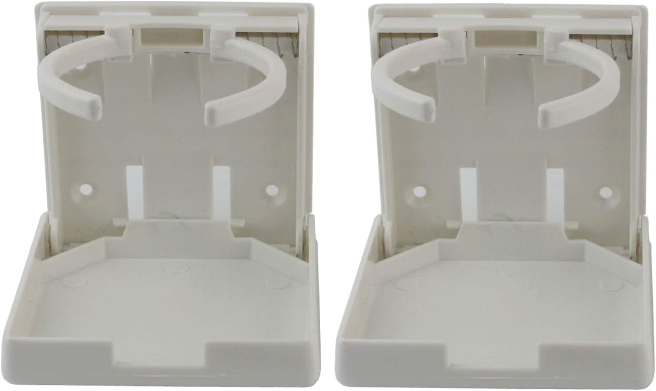 TinaWood 2PCS Adjustable Folding Drink Holder/Adjustable Drinking Cup Holder for Yacht/Boat/ Caravan/Car