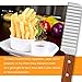 Stainless Steel Crinkle Cut Knife, Serrator Salad Chopping Knife and Vegetable Fruit French Fry Slicer,Waves Crinkle Cutter, Great for Potato Carrot Zucchini Cutting