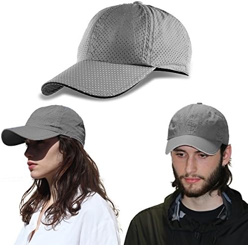 MWHAT Sports Sun Hats Folding Summer Sports Caps Fishing Outdoor UV Protection Cap for Women and Men Gray
