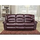 Meridian Furniture Nailhead Reclining Sofa, Burgundy