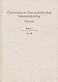 Image de Österreichische Nationalbibliothek Wien. Inkunabelkatalog. ÖNB-Ink: Band I. A-B (German Edition)