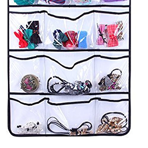 Y-TECH Hanging Closet Dual-Sided Organizers, 42 Pockets, Hanging Closet Double Sided Bra Stocking Clothes Socks Organizer Underwear organizer Socks Ties Storage Closet Organizer (Clear) - Thumbnail 5
