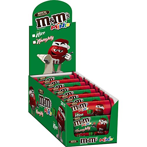 M&M's Holiday Milk Chocolate Minis Size Candy in Tubes, 1.08 Ounce (Pack of 24)