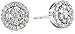 10k White Gold Diamond Cluster Round Earrings (1/2 cttw, I-J Color, I2-I3 Clarity)