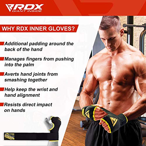 image for RDX Boxing Hand Wraps Inner Gloves for Punching - Elasticated Padded B