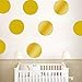 Yanqiao Gold Wall Decal Dots Easy Peel & Stick and Safe on Walls Paint Removable Vinyl Polka Dot Decor Round Circle Art Glitter Sayings Sticker Large Paper Sheet Set for Nursery Room