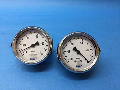 Wika Handheld Vacuum Pressure Gauge Swiss Movement (Lot of 2) -100 to 0 Mbar