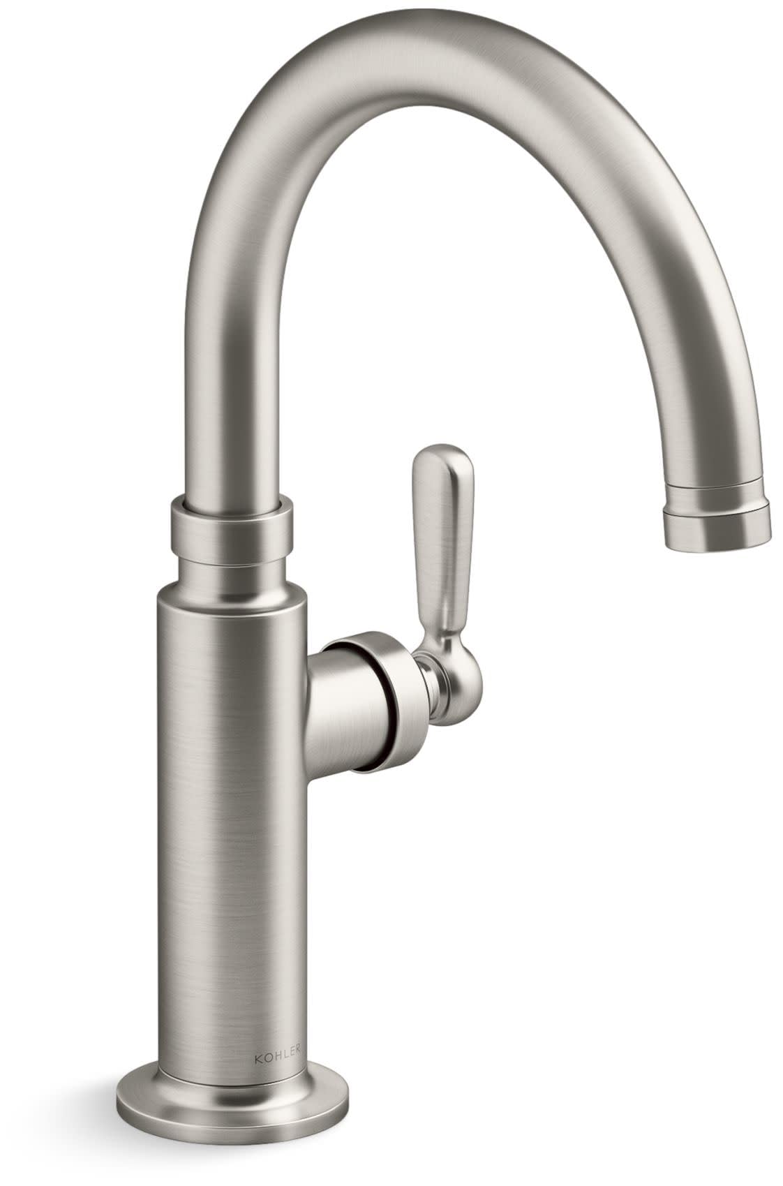 Photo 1 of [SOLD FOR PARTS] Kohler K28357-VS Edalyn by Studio McGee 1.5 GPM Single Hole Bar Faucet Vibrant Stainless