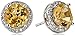 Amazon Collection Sterling Silver Citrine Stud Earrings
