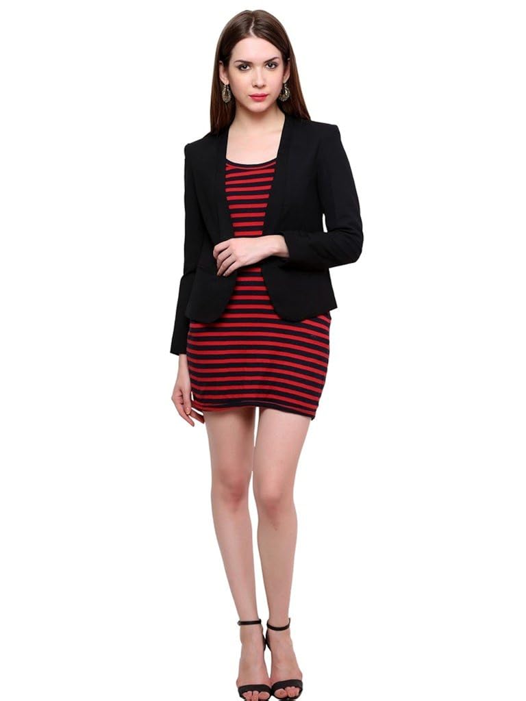 pannkh women's polyester blazer