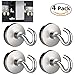 WINOMO Strong Magnetic Hooks Heavy Duty Magnetic Hooks NdFeB 22LBS Holding Force 1.25 Inch Diameter 4Pcs