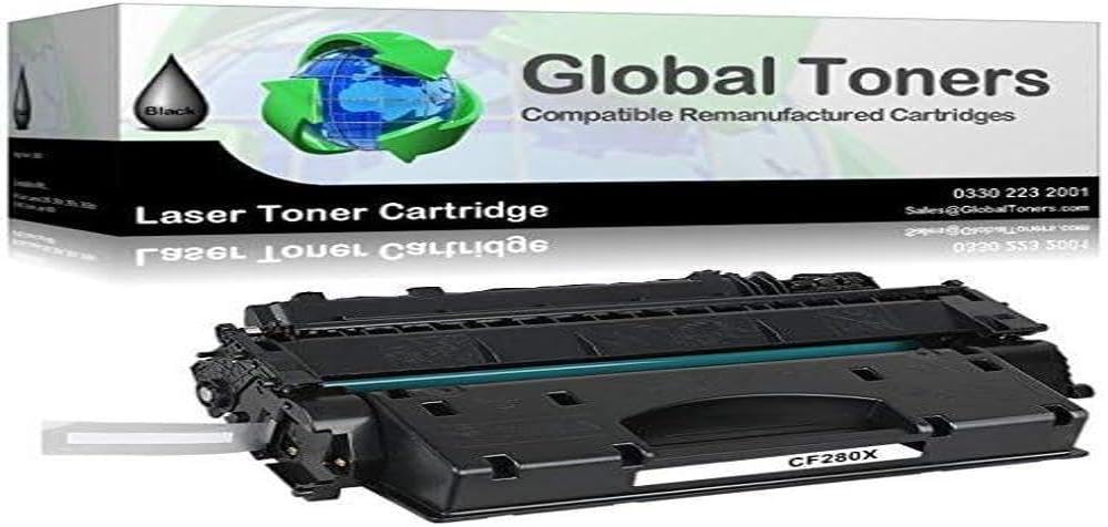 Global Toners Compatible Laser Toner Cartridge for HP CF280X / 80X for HP LaserJet Pro 400 M401A, M401D, M401DN, M401DNE, M401DW, M401N, MFP M425DN, MFP M425DW - 6900 Pages (Black)