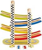Hape Switchback Racetrack Kid's Wooden Car Racing Toy