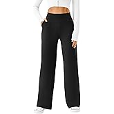 DLOODA Womens Wide Leg Yoga Pants Casual Work Dress Pants Lounge Sweatpants High Waist Comfy Loose Trousers with Pockets
