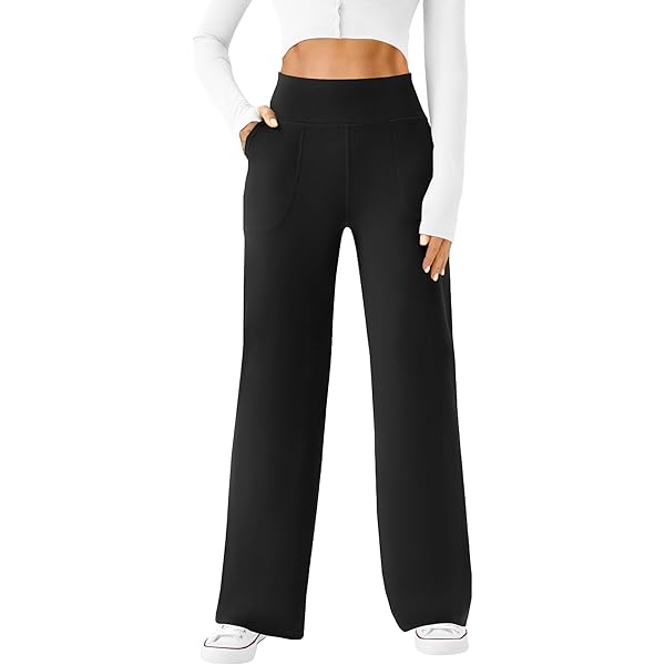 REORIAFEE Flare Leggings For Women Boot Cut Yoga Pants High Waist Scrunch Butt Bootcut Wide Leg Stretchy Casual Workout Pants 2024 Clothing Trendy Wine M - View #9