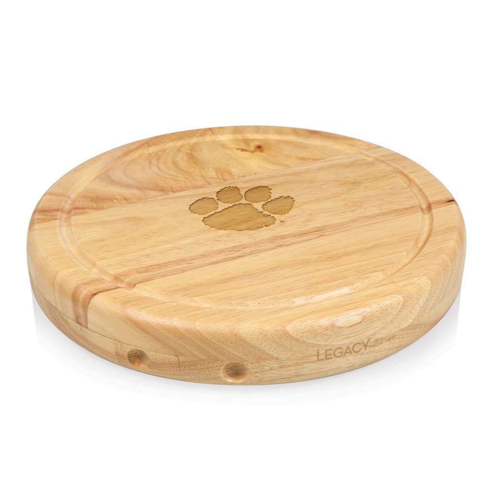 PICNIC TIME NCAA Clemson Tigers Circo Cheese Board and Knife Set – Charcuterie Board Set – Wood Cutting Board