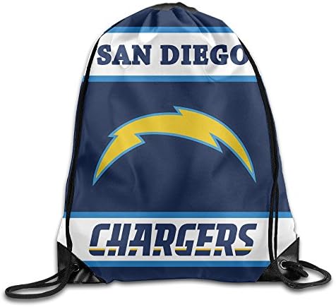 U9 Custom San Diego Logo Chargers Drawstring Backpack White