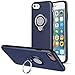 ICONFLANG iPhone 8 Case, iPhone 7 Case iPhone SE 2nd Generation Case, 360 Degree Rotating Ring Kickstand Case Shockproof Impact Protection Function Can Work with Magnetic Car Mount case 2018-Navy