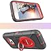BENTOBEN S6 Edge Case, Galaxy S6 Edge Case, Shockproof Heavy Duty Protection Hybrid Rugged Rubber Case Built-in Rotating Kickstand Belt Swivel Clip Holster Cover for Galaxy S6 Edge/SM-G925 (Black/Red)