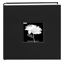 Fabric Frame Cover Photo Album 200 Pockets Hold 4x6 Photos, Deep Black