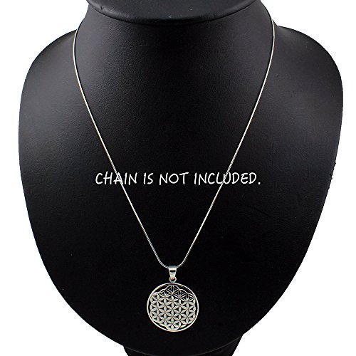 WithLoveSilver 925 Sterling Silver Celtic Flower Of Life Pendant - Cut Out Round Design