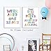 CHDITB Unframed Watercolor Inspirational Quote Art Print, Creative Work Hard Wall Art Poster, Set of 2（8