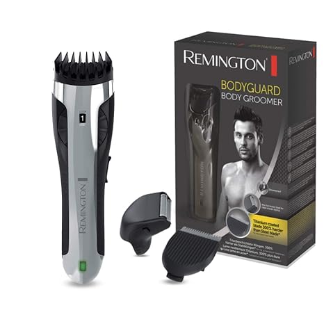 Remington Body Hair Trimmer Bodyguard BHT2000A, inkl. Folienrasiereraufsatz, Nass- und Trockenanwendungen, schwarz/grau