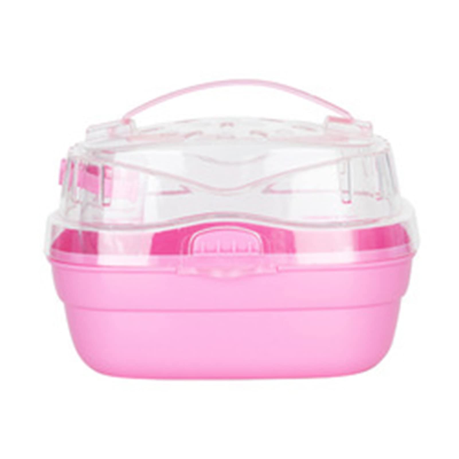 Hamster Carrier Cage,Portable Hamster Carry Case Small Animal Carry Case for Outdoor Travel (Pink)