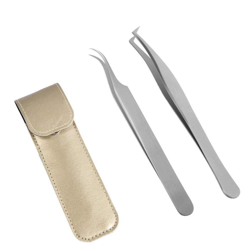 Lunamoon Eyelash Extension Tweezers 2pcs - (Tweezers set03)