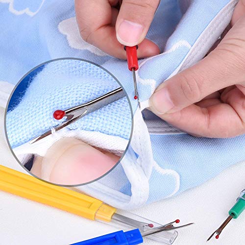 image for Onwon 8 Pieces Seam Rippers with 1 Piece U Scissors, 4 Big and 4 Small