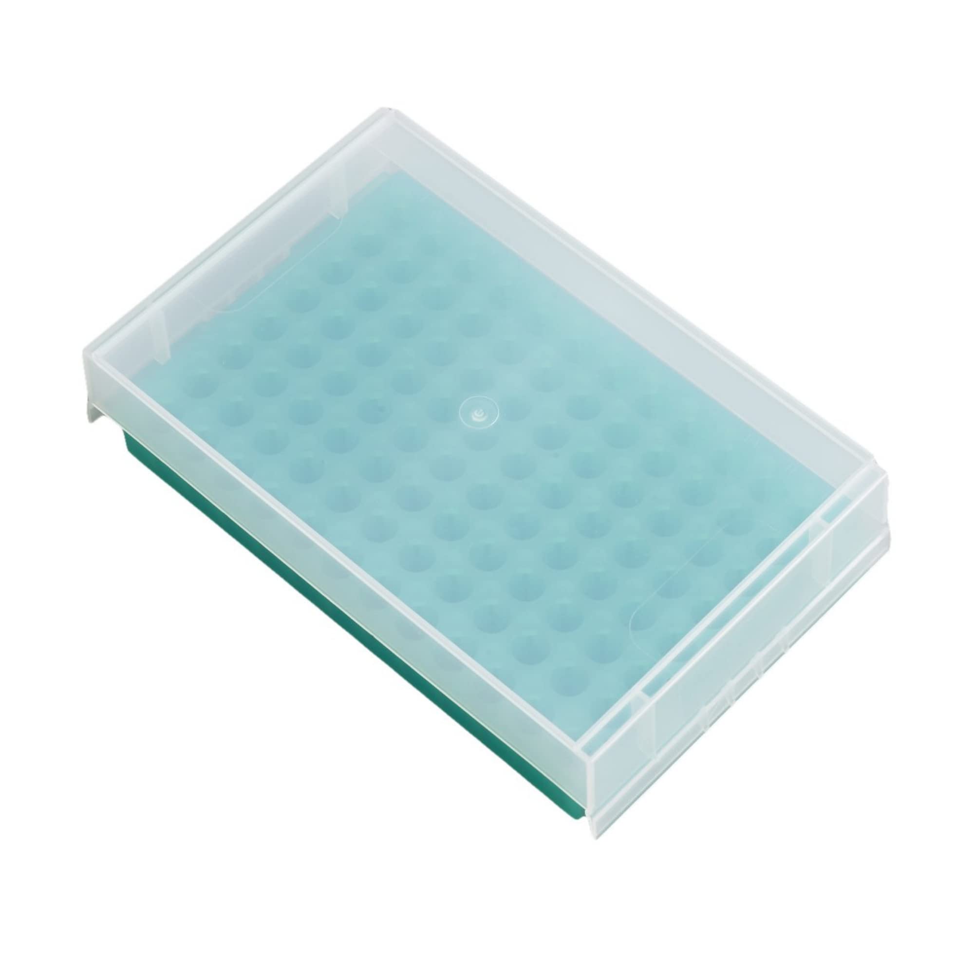 Camlab Plastics RTP/7110-96GC 96 Well Polypropylene Reversible Rack, Green