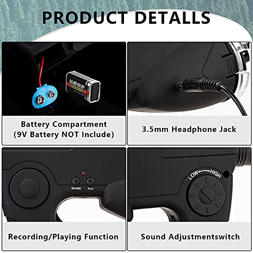 HomeAll Parabolic Microphone Monocular Headphone Amplifier Spy Gear Listening Devices Long Range