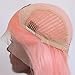 Loviness Short Bob Wig Pink Human Hair Wigs 8’’ 10’’ 12’’ 14’’ Middle Part Lace Front Silky Straight Hair Wigs 180% Density 13X4 Frontal Pre Plucked(12 inches)
