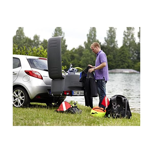 Westfalia Transportbox für Fahrradträger BC 60, bikelander und bikelander classic - wasserdichte Heckbox mit 200l… – Bild 7