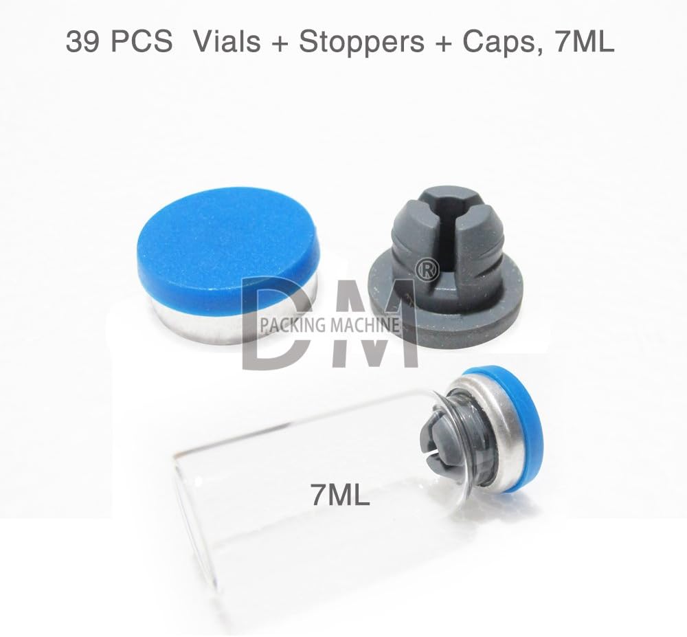 DM 39PCS Of LAB Vials + Stoppers + Caps 7ML