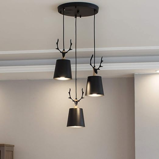 miwaimao - Lámpara colgante moderna de araña de metal, diseño creativo