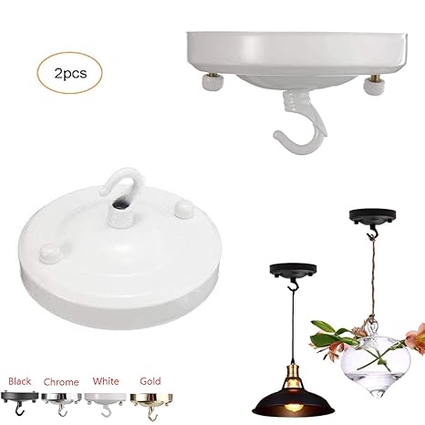 Vintage Chandelier Ceiling Plate Retro Iron Ceiling Rose Hook