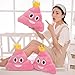 Clearance! Pillow,Canserin Amusing Emoji Emoticon Crown Pillows Heart Eyes Poo Shape Pillow Doll Toy Gift (Pink)
