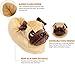 Funziez! Animal Slippers - Plush Pug Dog Slippers (Light Brown, Medium)