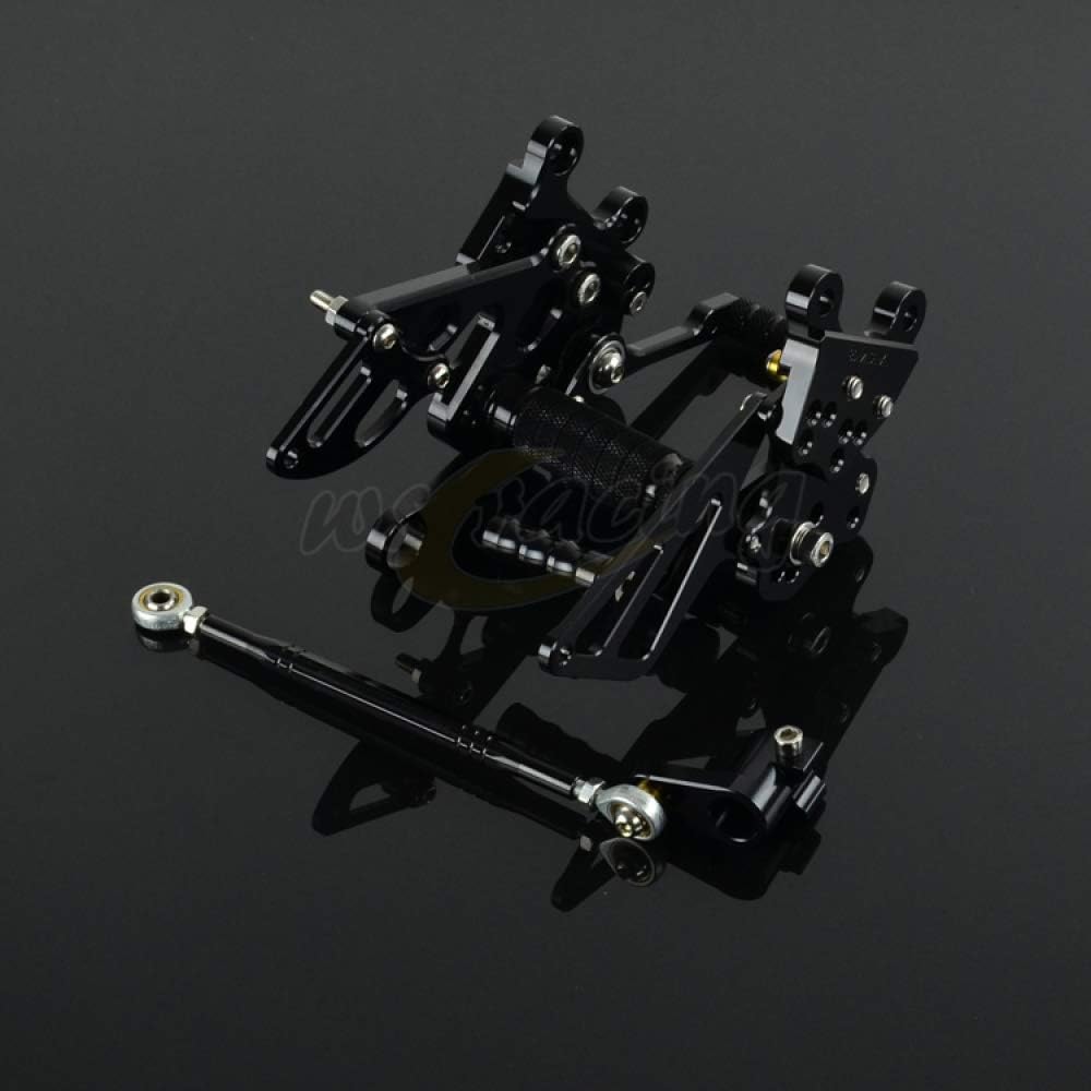 Klhzbm Adjustable Motorcycle Foot Pegs Pedals Rest Rearset Footpegs, for Aprilia RSV4 2009-2013