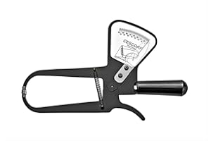 Cescorf Skinfold Body Fat Caliper with Case and Anthropometric Tape Measure to Measure and Calculate Body Fat Percentage