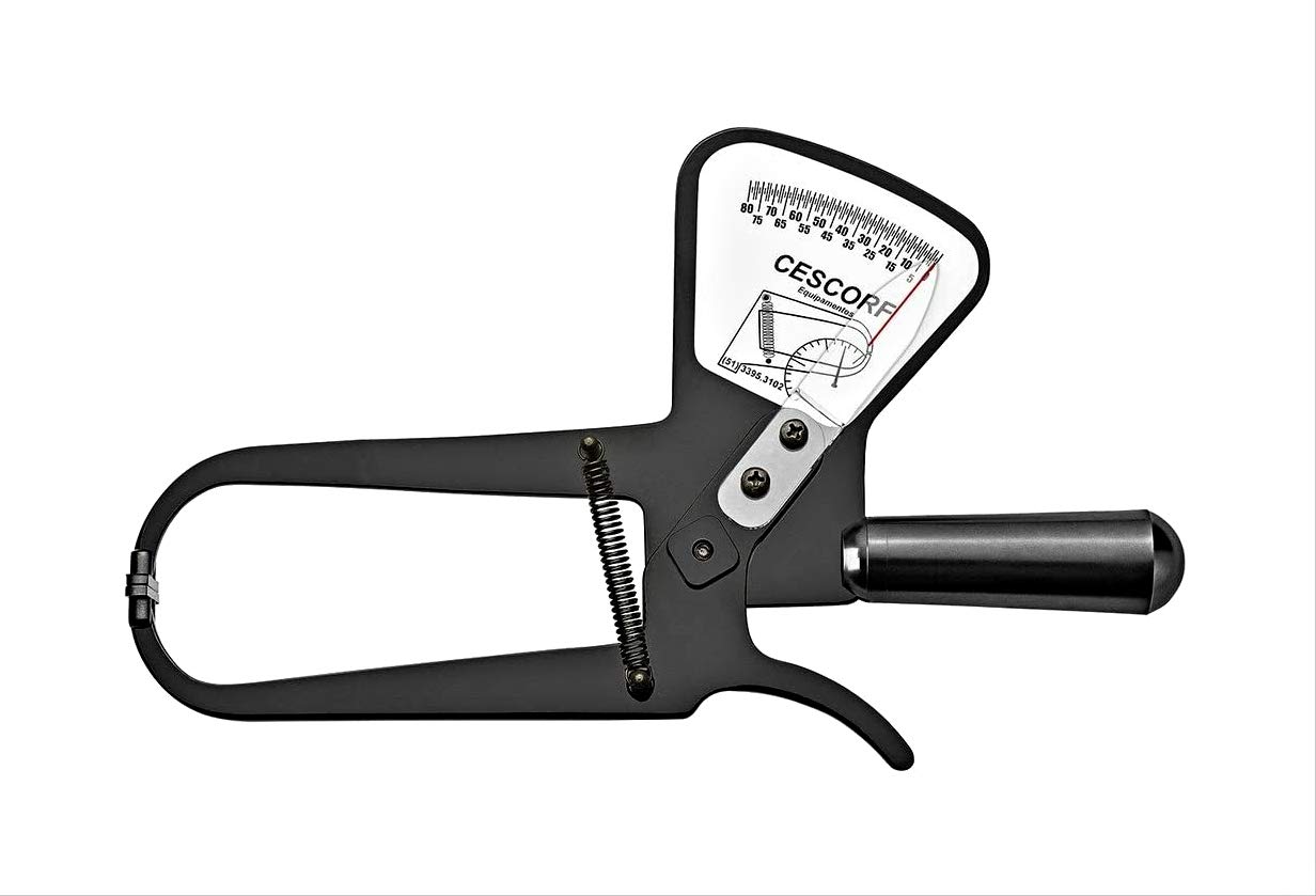 Cescorf Skinfold Body Fat Caliper with Case and Anthropometric Tape Measure to Measure and Calculate Body Fat Percentage