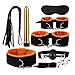 8 in 1 Kit Set Handcuffs Footcuff Whip Massager Blindfold Massagers SM